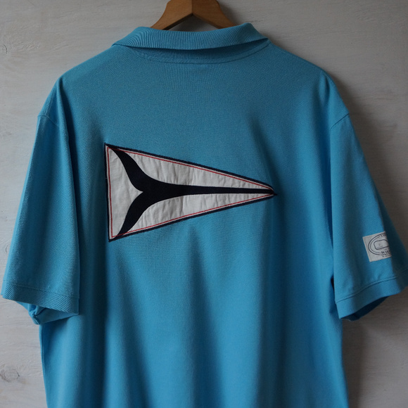 Vineyard Vines Polo Shirt Blue Sailing Flag XL 2XL - Picture 2 of 8